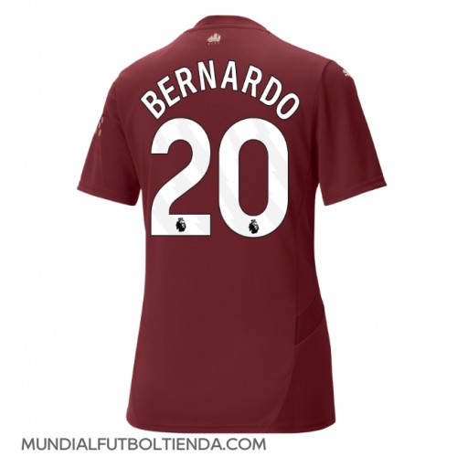 Camiseta Manchester City Bernardo Silva #20 Tercera Equipación Replica 2024-25 para mujer mangas cortas